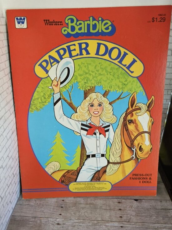 Barbie Other - 1982 Western Barbie Paper Doll Whitman Complete Vintage Cowgirl Fashion Book